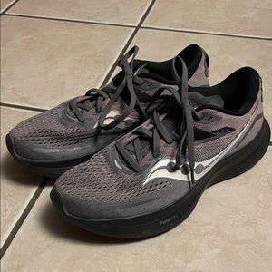 Women's Saucony Ride 15 Charcoal/Shell - 10 B Medium